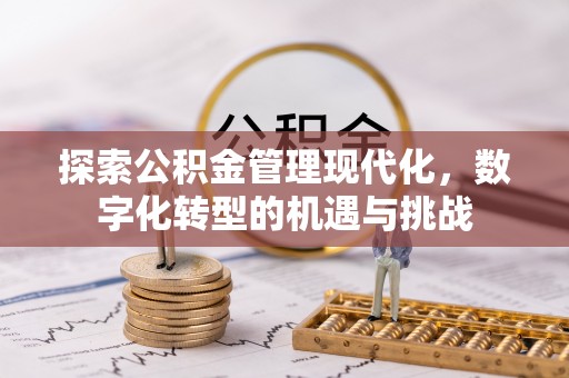 乐陵探索公积金管理现代化，数字化转型的机遇与挑战