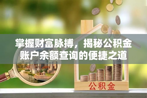 乐陵掌握财富脉搏，揭秘公积金账户余额查询的便捷之道