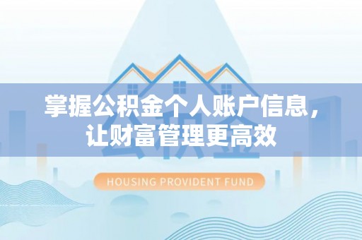 乐陵掌握公积金个人账户信息，让财富管理更高效
