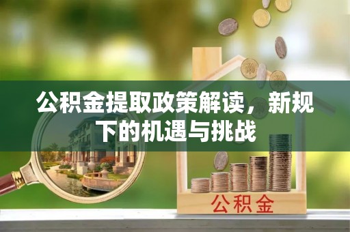 乐陵公积金提取政策解读，新规下的机遇与挑战