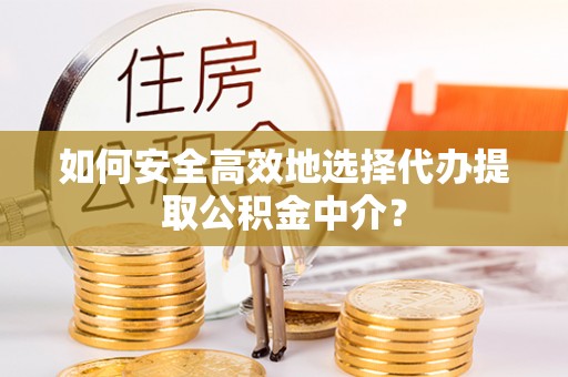 乐陵如何安全高效地选择代办提取公积金中介？
