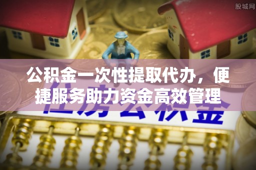 乐陵公积金一次性提取代办，便捷服务助力资金高效管理