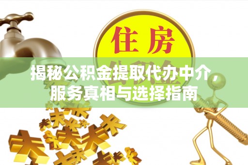 乐陵揭秘公积金提取代办中介，服务真相与选择指南